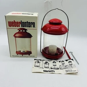 Weber LARS ROT Outdoor Kerzenlaterne Regenfest Vintage Lampe Top Zustand - Bild 1 von 14