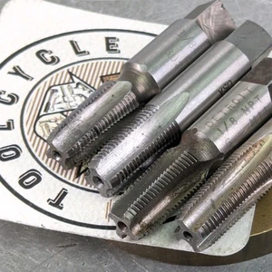 3 Pipe Taps 1/8-27 NPT 4-Flute HSS Sharp! UB Morse USA Machinist Toolmaker(896 - Picture 1 of 7