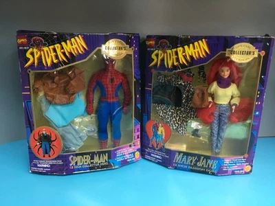 (2) Figura Spider-Man y Muñeca Mary Jane Edición Especial Coleccionista [Toy Biz 1995] Foto 1 de 4