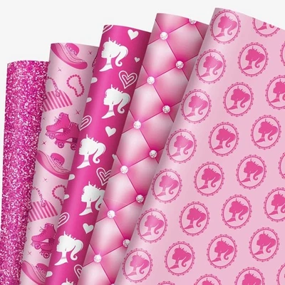 JarThenaAMCS Girls Princess Wrapping Paper - Not Roll - Hot Pink Gift Wrap Paper - Image 1 of 4