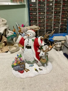 LENOX SANTA SNOWMAN. 2000. CHRISTMAS GREETINGS - Picture 1 of 7