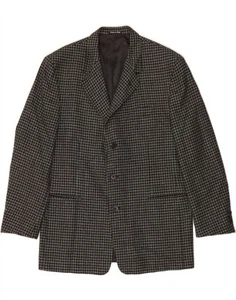 PAL ZILERI Mens 3 Button Blazer Jacket IT 54 2XL Grey Houndstooth AY03 - Picture 1 of 3