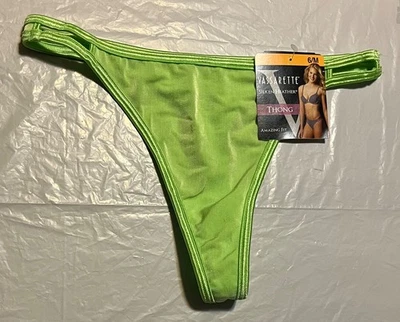 NWT Vassarette 18339 Satin double string thong panty panties 6 Med 7 Lg COLORS - Image 1 of 4