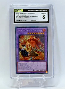 Yu Gi Oh 2025 Zoroa, the Magistus Verethragna BLMM-EN045 Sec Rare 1st Edit CGC 8 - Picture 1 of 3