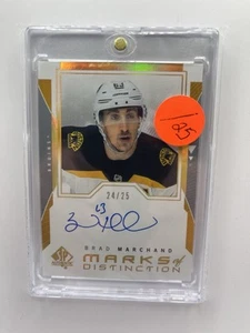 2018-19 SP Authentic Marks of Distinction /25 Brad Marchand Auto - Picture 1 of 2