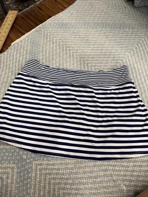 Tommy Bahama Breaker Bay  Navy/white Stripe Swim Skort Size Medium EUC! - Image 1 of 4