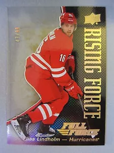 *47/99* 2015-16 Upper Deck Full Force Rising Force Gold #RFEL Elias Lindholm - Imagen 1 de 2