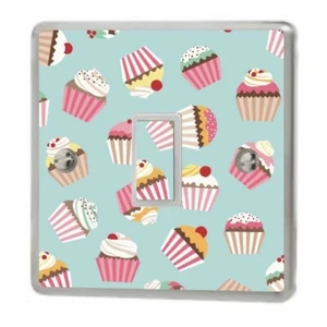 Cupcake Pattern Light Switch Sticker Vinyl / Skin Cover sw3 - Picture 1 of 4