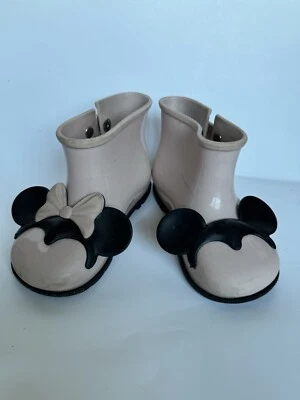 Mini Melissa Disney Minnie Mickey Mouse Bota de Lluvia Niños Talla 10 ROSA Foto 1 de 4