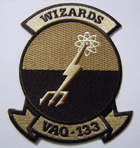 USN PATCH - VAQ-133 WIZARDS DESERT COLOR NEW - Picture 1 of 1