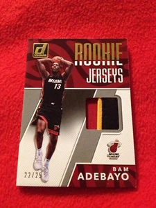 2017 Donruss Rookie Jerseys Bam Adebayo Game Used Jersey! Patch! /25 Heat! Rare - Picture 1 of 3