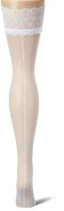 Bas auto fixant blanc Sensual O4005 Célia taille 2/S Fiore (cal) - Imagen 1 de 5