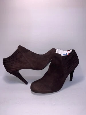 BOTINES MUJER ENZO ANGIOLINI TALLA 9 M MARRÓN GAMUZA CUERO CREMALLERA HR-6 Foto 1 de 4