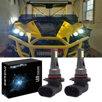 Faros LED blancos 9005 HB3 12SMD para Can-Am Maverick Max 1000R 2014-2018 Foto 1 de 4