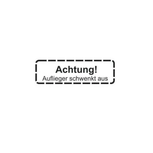 Auflieger schwenkt aus Aufkleber mit Wunschmaß & Wunschfarbe - Bild 1 von 16