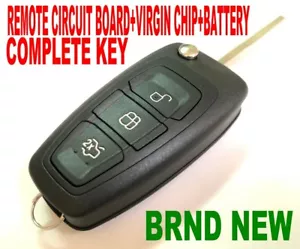 Brand new flip key remote for FORD 10+ Focus C-Max Galaxy Mondeo S-max chip Fob - Picture 1 of 3