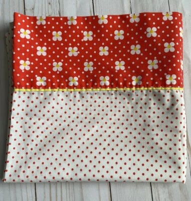 复古 Fieldcrest IDEAL 枕套豪华薄纱橙色圆点花王 — 第 1/4 张图片