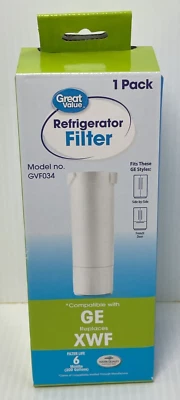 Nuevo filtro de repuesto para refrigerador GE de gran valor modelo GVF034 6 meses de vida útil Foto 1 de 3