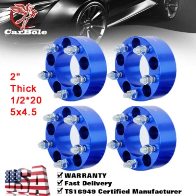 4Pcs 2" Thick Wheel Spacers Adapters 5x4.5 For Ford Mustang 1994-2014 82.5mm New - Image 1 of 4