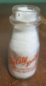 TRI-CITY MILCH HALBES PINT DURAND WISCONSIN FLASCHE - Bild 1 von 5