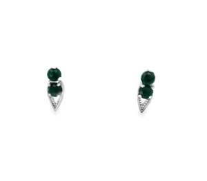New Tacori Onyx Silver Stud Earrings - Picture 1 of 3