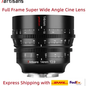 7artisans 14mm T2.9 Full Frame Super Wide Angle Cine Lens for RF CRF RP R9 R8 R6 - Picture 1 of 11