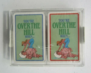"You're Over The Hill When..." Gag Gift Playing Cards 2 Decks New / Unwrapped - Picture 1 of 2