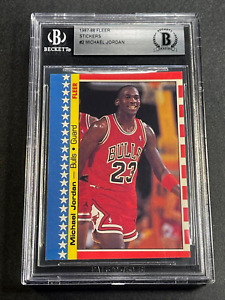 MICHAEL JORDAN 1987 FLEER STICKERS #2 CHICAGO BULLS CARD NBA HALL OF FAMER MJ