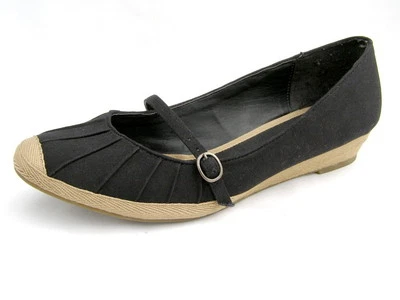 Zapatos Bass Mary Jane Negro Lona Mujer’s 10M Estilo Brezo Muy Buen Estado Foto 1 de 4