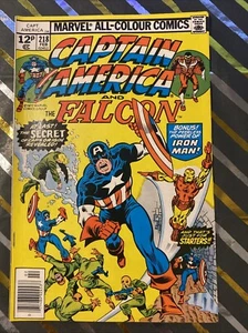 Captain America & Falcon #218 United Kingdom 12P Rare Version - Picture 1 of 11