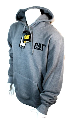 Nueva Sudadera con Capucha CATERPILLAR Talla XL Gris/Negro Logo CAT Peso Pesado Foto 1 de 4