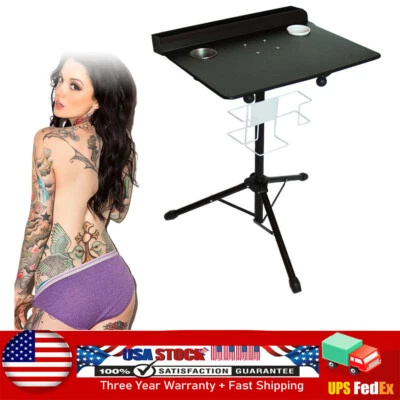 Adjustable Tattoo Shop Workstation Tray Portable Furniture Collapsible Equipment - Image 1 of 4