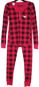 VICTORIA'S SECRET PINK Sleep Shirt & Pant Set CHECK Size: Small NWT $60 - Picture 1 of 7