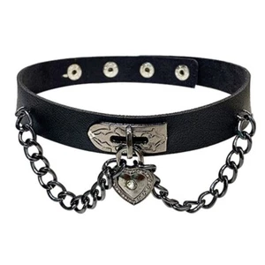 BDSM HALSKETTE SCHNALLE GOTHIC PUNK HALSKETTE SEX LEDER BONDAGE GOTHIC SLAVE GOTH - Bild 1 von 3