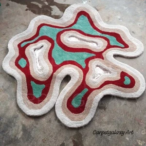 Irregualr Odd Shaped Funky Fun Hand Tufted Area Rug Kids Room Bedroom Home Decor - Picture 1 of 8