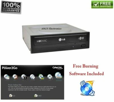 LG DESKTOP SATA Internal Optical Drive CD/DVD/MP3 Writer Burner M-Disc Support - Image 1 of 4