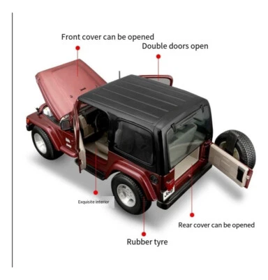 Jeep Off-road  Alloy Car Model Ornament Toy1: 18 - Image 1 of 4