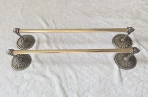 AMER. TACK & HDWE CO Vintage Towel Rack Holder D2404 Rodin Contessa 1968 Brass - Picture 1 of 12