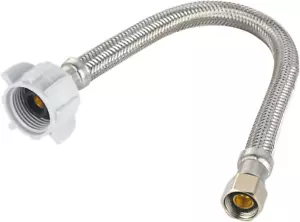 2-Pack 12-Inch Toilet Water Supply Connector Braided Stainless Steel Hose - Picture 1 of 12
