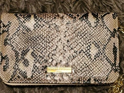 NWOT DESIGNER ANDRIENNE VITTADINI EMBOSSED PYTHON SNAKE CROSSBODY  CLUTCH/ BAG - Image 1 of 4