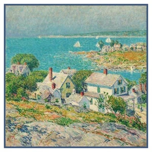 Patrón de carta de punto de cruz contado Childe Hassam Gloucester Headland - Imagen 1 de 4