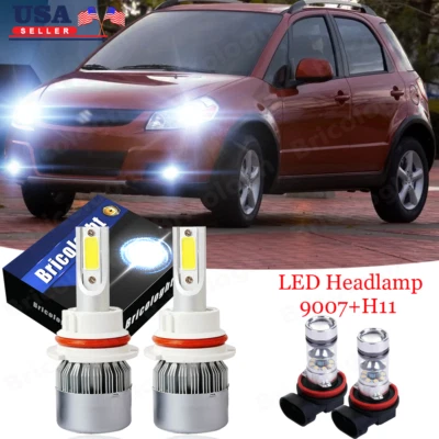 Faro antiniebla LED blanco B para Suzuki SX4 2007-2013 4x Combo 9007 y H11 Foto 1 de 4