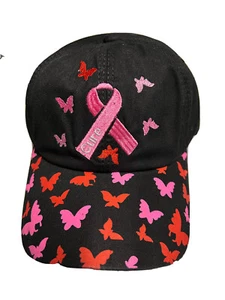 Embroidered Breast Cancer Awareness Adjustable Hats - Picture 1 of 4