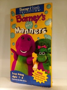 Barney's Best Manners (VHS-1993) Parent Guide~Barney & Friends/+1 Ship~Buy3Get1! - Picture 1 of 7