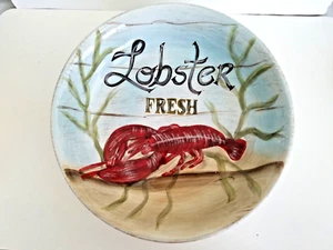 Certified International Kate McRostie LOBSTER BOWL 9" Diam 2" high CERAMIC - Picture 1 of 7