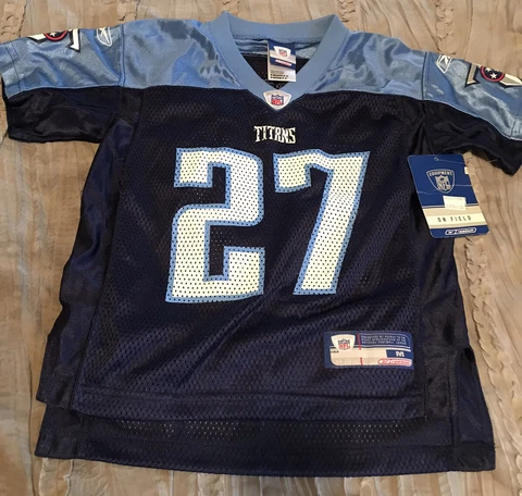 EDDIE GEORGE Tennessee TITANS Football REEBOK Little Boys M 5-6 Jersey NFL New Cover