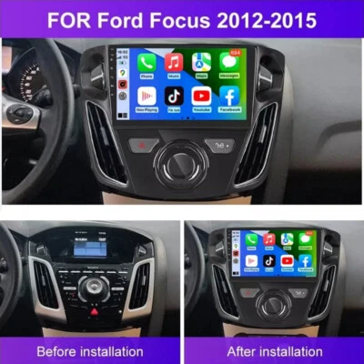 For Ford Focus 2012-2017 Carplay Android 13 Car Stereo Radio Head Unit GPS Navi - Image 1 of 4
