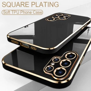 Coque fine transparente souple mate placage pour Samsung S22 Ultra S21 Plus S21 FE - Photo 1 sur 12
