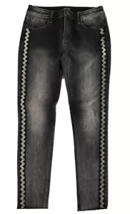 Driftwood Jackie Damen Skinny Jeans schwarz mit Taschenverzierung Größe 27 - Bild 1 von 11