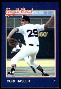1988 Grand Slam Baseball Card Curt Hasler South Bend White Sox #21